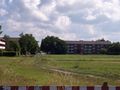 Blick in Richtung Warfenweg vor der Erschließung bzw. der Erweiterung des Neubaugebiets - Aufnahme vom 22. Juni 2004.