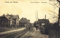 Der Bahnübergang beim Haus Landmann nahe des Bahnhofs Norden-Stadt (1907).