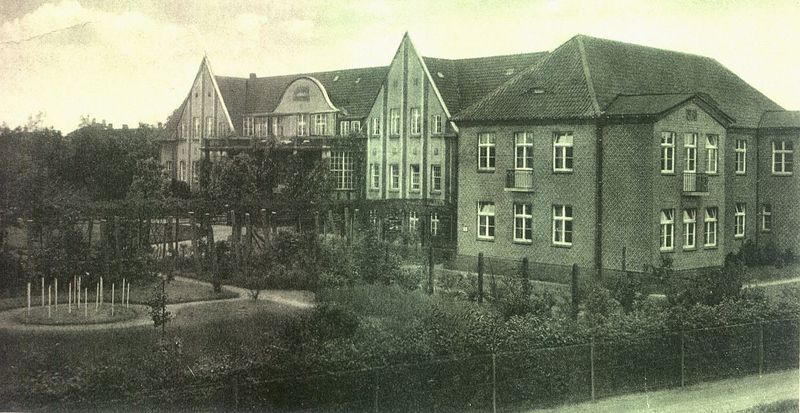 Datei:Feldstraße Städtisches Krankenhaus Stadtwerke um 1960 02.jpg