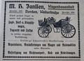 Werbung aus dem Jahre 1919.