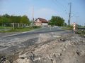 Straßenbauarbeiten an der Verbindung zwischen Bahnhofstraße und Bundesstraße - Aufnahme vom 1. Mai 2009.