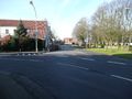 Kreuzung mit Blick in Richtung Linteler Straße, rechts das alte Klostergelände - Aufnahme vom 25. Januar 2009.