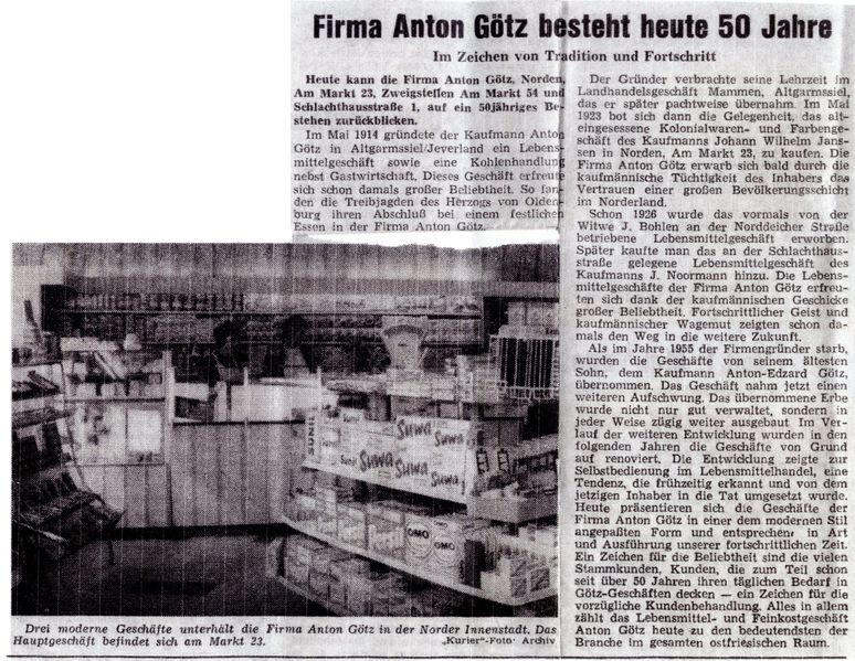 Datei:Ostfriesischer Kurier Götz Jubiläum 02 05 1964.jpg
