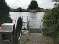 Die Kurbelpünt (hinten) am Norder Tief. Fotografiert mit Blickrichtung zum Lorenzweg - Aufnahme vom 28. August 2021.