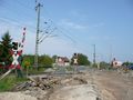 Straßenbauarbeiten an der Verbindung zwischen Bahnhofstraße und Bundesstraße - Aufnahme vom 1. Mai 2009.