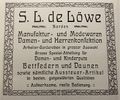 Zeitungsinserat aus dem Jahr 1912.